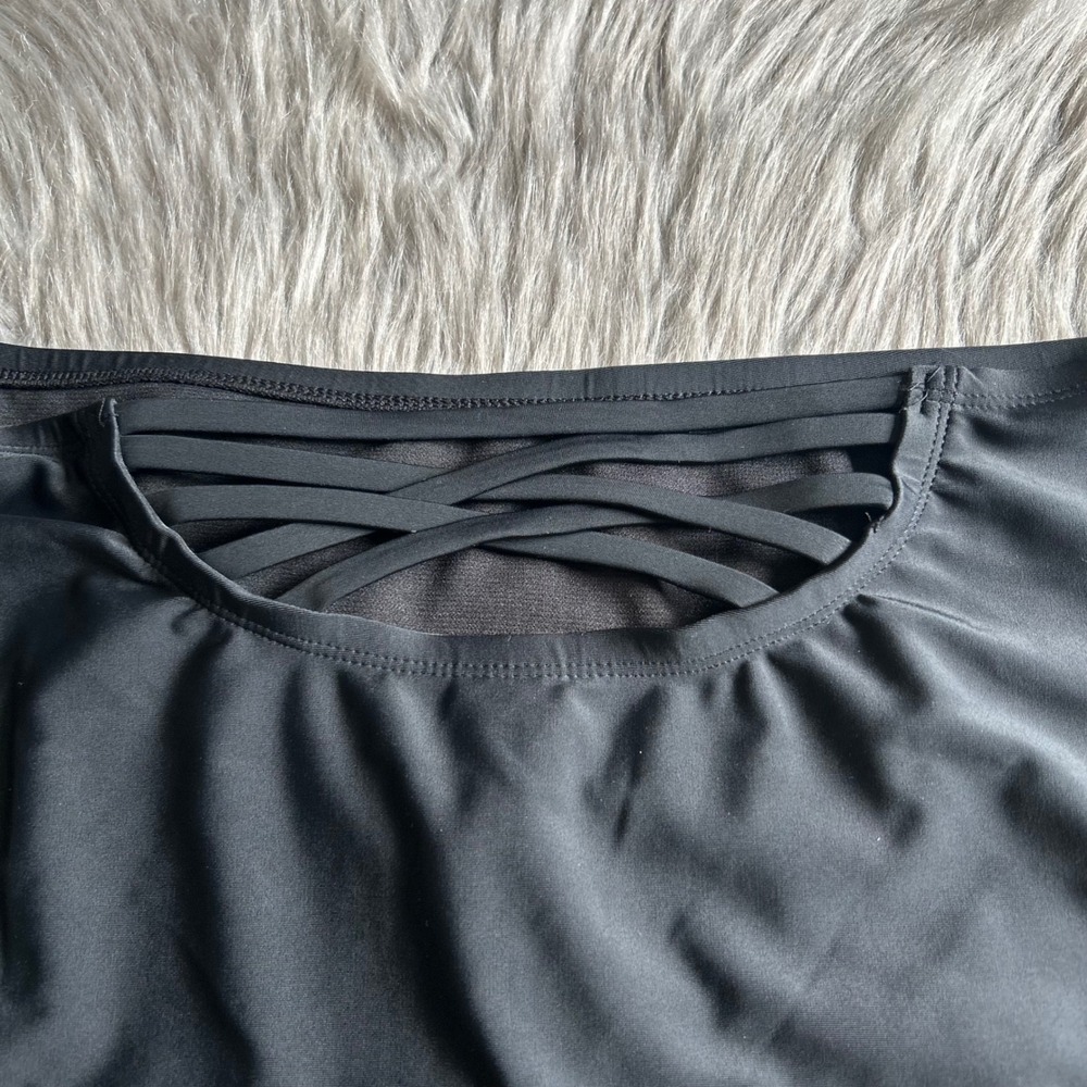 Time And Tru Swimsuit Strappy Bottoms Womens Size 2X (20W-22W) Black Swimwear - Picture 4 of 4